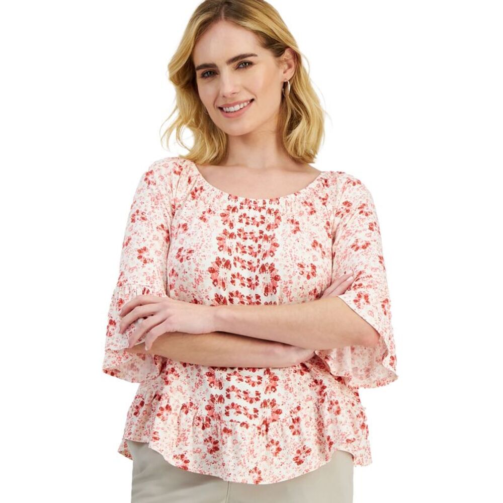 Petite Runaway Pottery On/Off Knit Top